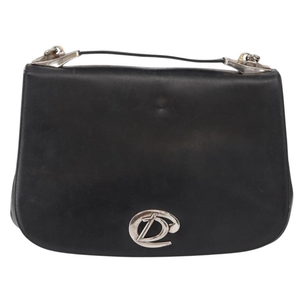 Christian Dior Hand Bag Calf Skin 2way Black Silver Auth 160958 - Picture 13 of 16